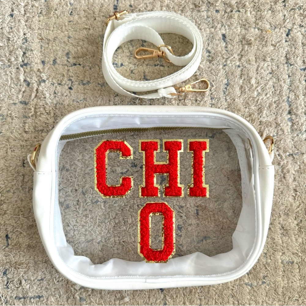 Clear crossbody stadium bag